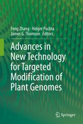 Cover: Advances in New Technology for Targeted Modification of Plant Genomes - Springer New York