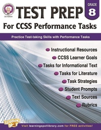 Enlarge image Cover: Test Prep for CCSS Performance Tasks, Grade 8 - Mark Twain Media