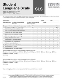 Enlarge image Cover: Test of Integrated Language and Literacy Skills (R) (TILLS (R)) Student Language Scale - Brookes Publishing Co