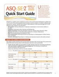 Enlarge image Cover: Ages & Stages Questionnaires (R): Social-Emotional (ASQ (R):SE-2): Quick Start Guide (English) - Brookes Publishing Co