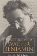 Cover: A Companion to the Works of Walter Benjamin - De Gruyter