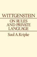 Cover: Wittgenstein on Rules and Private Language - Wiley