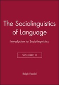Cover: The Sociolinguistics of Language - Wiley