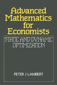 Enlarge image Cover: Advanced Mathematics for Economists - Wiley