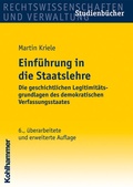 Cover: Einf&uuml;hrung in die Staatslehre - Kohlhammer