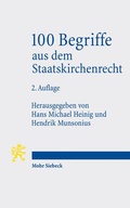 Cover: 100 Begriffe aus dem Staatskirchenrecht - Mohr Siebeck