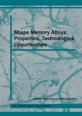 Cover: Shape Memory Alloys: Properties, Technologies, Opportunities - Trans Tech Publications Ltd