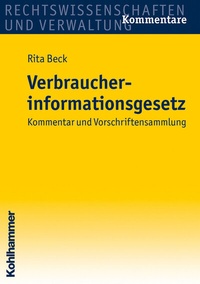 Abbildung von: Verbraucherinformationsgesetz - Kohlhammer