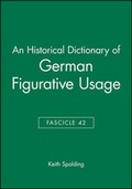 Cover: An Historical Dictionary of German Figurative Usage, Fascicle 42 - Wiley