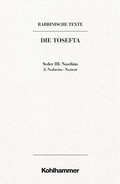 Cover: Rabbinische Texte, Erste Reihe: Die Tosefta. Band III: Seder Naschim - Kohlhammer