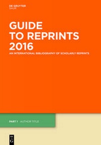 Abbildung von: Guide to Reprints / Author Title and Subject Guide - De Gruyter Saur