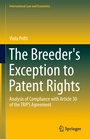 Cover: The Breeder's Exception to Patent Rights - Springer