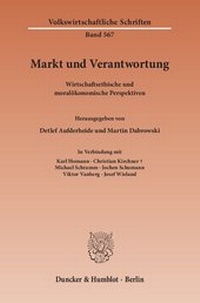 Abbildung von: Markt und Verantwortung. - Duncker & Humblot