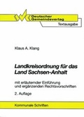 Cover: Landkreisordnung Sachsen-Anhalt - Deutscher Gemeindeverlag