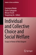 Cover: Individual and Collective Choice and Social Welfare - Springer