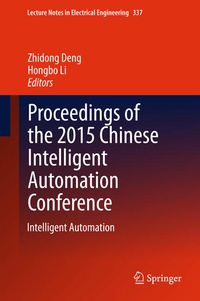Enlarge image Cover: Proceedings of the 2015 Chinese Intelligent Automation Conference - Springer