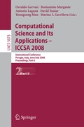 Cover: Computational Science and Its Applications - ICCSA 2008 - Springer