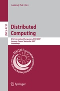 Cover: Distributed Computing - Springer