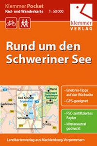 Abbildung von: Klemmer Pocket Rad- und Wanderkarte Rund um den Schweriner See - Klemmer-Verlag