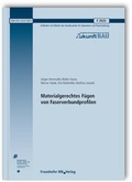 Cover: Materialgerechtes F&uuml;gen von Faserverbundprofilen. Abschlussbericht. - Fraunhofer IRB Verlag