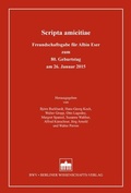 Cover: Scripta amicitiae - Berliner Wissenschafts-Verlag