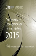 Cover: Contemporary Ergonomics and Human Factors 2015 - Taylor & Francis