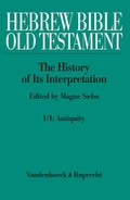Cover: Hebrew Bible / Old Testament. I: From the Beginnings to the Middle Ages (Until 1300) - Vandenhoeck & Ruprecht