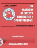 Cover: Yearbook of Experts -- 31st Edition - 2015 - Broadcast Interview Source