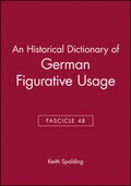 Cover: An Historical Dictionary of German Figurative Usage, Fascicle 48 - Wiley