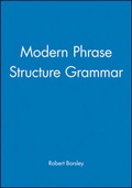 Cover: Modern Phrase Structure Grammar - Wiley