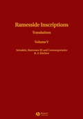 Cover: Ramesside Inscriptions, Setnakht, Ramesses III and Contemporaries - Wiley
