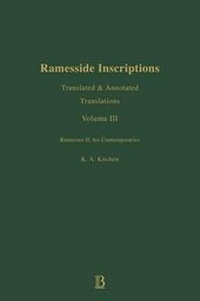 Enlarge image Cover: Ramesside Inscriptions, Ramesses II, His Contempories - Wiley