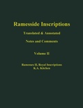 Cover: Ramesside Inscriptions, Ramesses II: Royal Inscriptions - Wiley