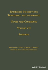 Enlarge image Cover: Ramesside Inscriptions, Addenda - Wiley