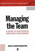 Cover: Managing the Team - Wiley