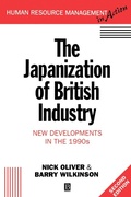 Cover: The Japanization of British Industry - Wiley