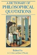 Cover: A Dictionary of Philosophical Quotations - Wiley
