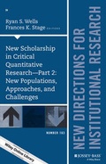 Cover: New Scholarship in Critical Quantitative Research, Part 2: New Populations, Approaches, and Challenges - Jossey-Bass