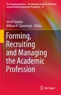 Cover: Forming, Recruiting and Managing the Academic Profession - Springer