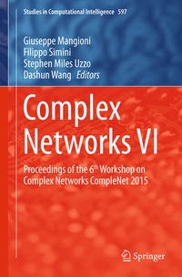 Enlarge image Cover: Complex Networks VI - Springer