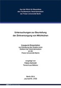 Cover: Untersuchungen zur Beurteilung der Zinkversorgung von Milchk&uuml;hen - Mensch & Buch