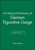 Cover: An Historical Dictionary of German Figurative Usage, Fascicle 57 - Wiley
