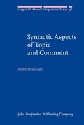 Cover: Syntactic Aspects of Topic and Comment - John Benjamins Publishing Company