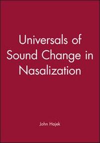 Enlarge image Cover: Universals of Sound Change in Nasalization - Wiley