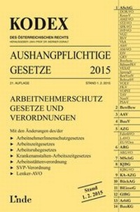 Abbildung von: KODEX Aushangpflichtige Gesetze 2015 - Linde