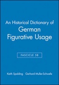 Cover: An Historical Dictionary of German Figurative Usage, Fascicle 58 - Wiley