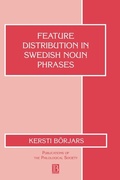 Cover: Feature Distribution in Swedish Noun Phrases - Wiley