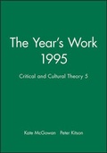 Cover: The Year's Work in Critical and Cultural Theory - Blackwell Publishers