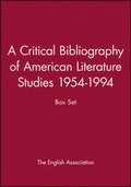 Cover: A Critical Bibliography of American Literature Studies 1954-1994 - Wiley