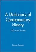 Cover: A Dictionary of Contemporary History - Wiley